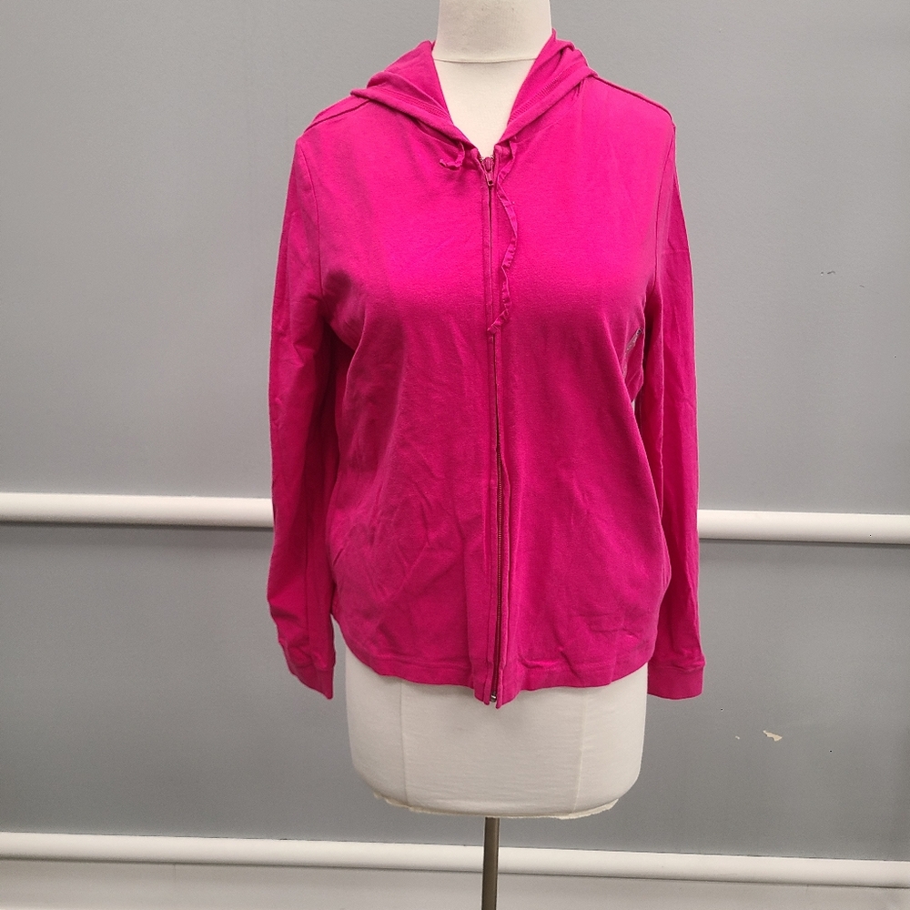 Old Navy Zip-Up Hooded Sweatshirt Jacket Womens Size Large Pink - Picture 1 of 10
